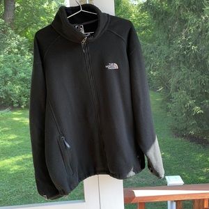 The North Face black fleece zip-up jacket XL